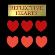 Red Safety Hearts Exterior ASTM Reflective Material For Bicycles, Travel Trailer
