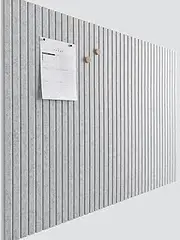 Homodoskey Large Cork Board for Office Black Felt Board - 12-Pack Slat Wall Paneling, Felt Bulletin Board Tiles for Office Wall Decor, Push pin Board Wall Organizer for Office (30 * 40cm Grey)