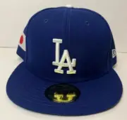 New Era Los Angeles Dodgers Game 2024 Japan Flag Men's 59FIFTY Fitted Hat Blue