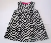 NEW NWT TODDLER GIRLS GYMBOREE WILD ONE ZEBRA VELVET JUMPER DRESS SIZE 12-18 M