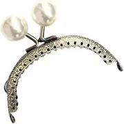 SEWACC Pearl Purse Clasps for Bag Making Shoulder Strap Purse Vintage Purse Frame Bag Purse Frame for Purse Purse Frame Handbag Clasp Frame Handbag Hardware Purse Clasp Lock
