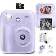 Kids Camera Instant Print, Instant Print Camera for Kids Digital Camera Toddl...