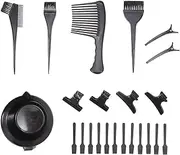 Labymos 23Pcs Ha Dye Coloring DIY Salon Tool Kit Ha Tinting Bowl Dye Brush Comb Ha Clips Mixing Spatulas Ha Color Dye Tint Tool Set