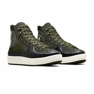 Converse Chuck Taylor All Star 男鞋 女鞋 墨綠色 麂皮 拼接 皮革 帆布鞋 休閒鞋 A08170C