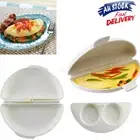 UP 4pcs HOT Microwave Egg Omelette Omelett Omelet Pan Maker Microwavable Cooker