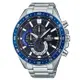 【CASIO 卡西歐】CASIO EDIFICE 三眼 指針男錶 不鏽鋼錶帶 防水100米 EFV-620D(EFV-620D-1A2)