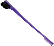 7'' Beauty Double Sided Edge Control Hair Brush Comb Hair Styling Hairbrush Purple