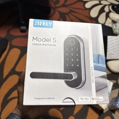 *NEW* Sifely Model S Keyless Biometric Smart Electronic Door Lock - Silver