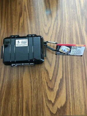 8-Pelican 1020 Watertight Hard Micro Case with Rubber Liner -Black #1020-025-110