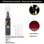 Touch Up Paint For Autobianchi All Models 181 Rosso Nearco With Polish Paste