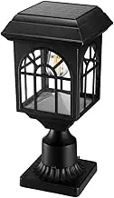 OGL Solar Led Post Light Outdoor Garden Gate Street Pathway Security Lamp Cap Lantern Driveway Pole Pillar Landscape Patio Fence Yard Decor
