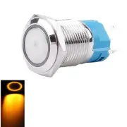 Outdoor Use Waterproof 19mm Momentary Push Button with Stainless Steel