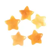 50pcs Natural Yellow Jade Stone Star Crystal Gemstone Chakra Healing Stone 20mm