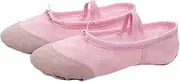 [WOFASHPURET] Ballet Dance Shoes for Boys and Girls Adults Lightweight Anti-Slip Yoga Shoes Size 23 Pink Canvas