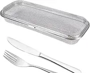 Flatware Organizer Basket - Kitchen Drawer Organiser, Mesh Flatware Basket | Dishwasher Silverware Cutlery Tray, Versatile Utensil Holder & Storage Organizer or Spoons, Forks, Knives and Accessories