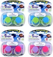 [4PK] 1st Steps Glow In The Dark Orthodontic Pacifiers, Made From Non-Toxic Materials, Dishwasher And Microwave Safe, Easy Grip Handle, Carry Case To Keep Pacifiers Clean And Germ Free, Provide Comfort And Soothe Your Baby