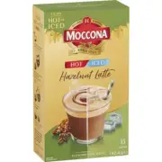 Moccona Hot/iced Hazelnut Latte Sachets 8 Pack