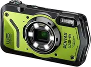 [Pentax] WG-8 Green All-Weather Adventure Camera with Excellent Waterproof, Dustproof and Shock Resistance, Versatile Ring Light for Macro Photography and Webcam Function
