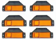 6x LED Side Outline Orange Marker Lights Truck Trailer Krone Tipper Bus brackets