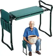 Garden Stool and Kneeler,Foldable Garden Stool - Heavy Duty Multifunctional Foldable Kneeler for Fishing Seniors Parents Protect Knee & Back Grandparents Outside Gardeners
