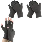 2 Pair of Sprots Protective Gloves for Men Women Gray