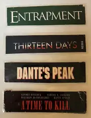 Lot of 4 Homemade VHS Tops Bookmarks-A Time to Kill, Dante's Peak, Entrapment...