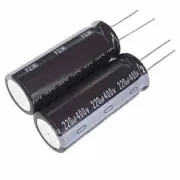 2PCS 220uF 400V 220MFD 400Volt 18*45mm Aluminum Electrolytic Capacitor