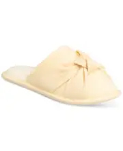 Charter Club Women’s Slip-on Twisted Slippers, Pineapple Cream, Medium