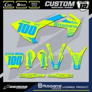 HUSQVARNA TC50 TC65 MOTOCROSS GRAPHICS CUSTOM MX GRAPHICS KIT 50 65 BLOK YL/BLU-