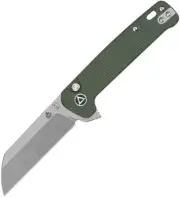 NEW QSP Knife Penguin Button Lock Green Folding Knives