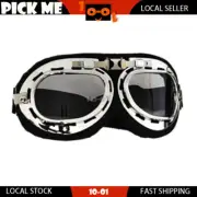 Retro Safety Motorcycle Scooter Pilot Goggles Helmet Glasses Coffe Lens