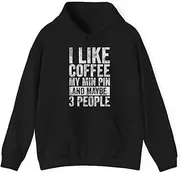 [X.Style] Coffee I Like Coffee My Min Pin and Maybe People ds004 Hoodie Black S