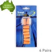 4 pairs Foam Ear Plugs with Hard case Noise Reducer Ear Plug Disposable Travel