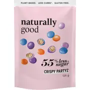 Naturally Good Crispy Partyz 55% less sugar 125g (Pack of 6)