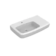 Johnson Suisse White Lucca Right Hand Shelf Basin With 1 Taphole No Overflow And Plug And Waste