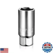 pgroup 13/16" Spark Plug Socket, 3/8-Inch Drive, 6-Point, Powerful Retains Sp