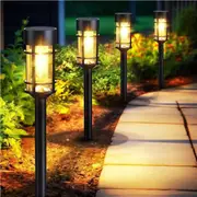 8-Pack Waterproof Solar LED Light Garden Lawn Lights Pathway Yard Path Lamps