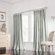 [Valeron] Estate Linen Rod Pocket/Back Tab Window Panel, Spruce, 108 X 84