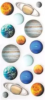 Playhouse Solar System Soft Puffy 16-Piece Sticker Sheet