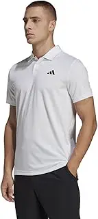 [adidas] Men's Heat.RDY Tennis Polo Shirt, White/Black, X-Small