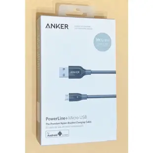 Anker Mirco-USB to USB-A 0.9m傳輸充電線(灰色)