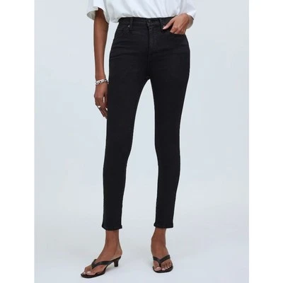 NWT Madewell 10" High Rise Skinny Jeans Black Frost Women's Size 27