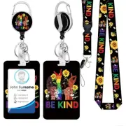 Lanyards for Id Badges, Cute Badge Holder with Retractable Reel Clip, Work Na...