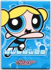 The Powerpuff Girls Animated Series Bubbles On Blue Refrigerator Magnet UNUSED