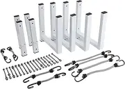 AKLOSIPY 4 Sets Lightweight Aluminum Ladder Rack 200lb Load Wit Hook Design for Enclosed Tra
