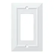Classic Architecture (1-Pack) Decorative Light Switch Cover Pure White 1-Gang...