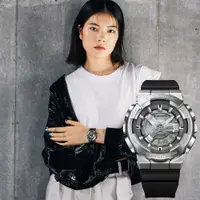 在飛比找誠品線上優惠-CASIO 卡西歐 G-SHOCK 金屬色雙顯電子錶-百搭銀