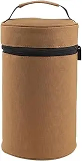 [mivceklw] Camping Tableware Bag, Foldable Bowl Organizer, Camping Kitchen Accessories, Portable Tableware Container with Foldable Bowl Organizer and Handle for Cooking, brown, riferimento alla descrizione,