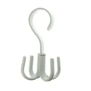 25Pcs Multi-Function 360 Degrees Rotate Four-Claw Hook Multifunctional Wardrobe Bag Storage Nail-Free Plastic Tie Hanger