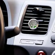 1 Set Car Air Freshener Stainless Steel Essential Oil Diffuser Clip Car Interior Decoration Vent Clip Aromatherapy Perfume Ornament Fragrance Accessory for Veh